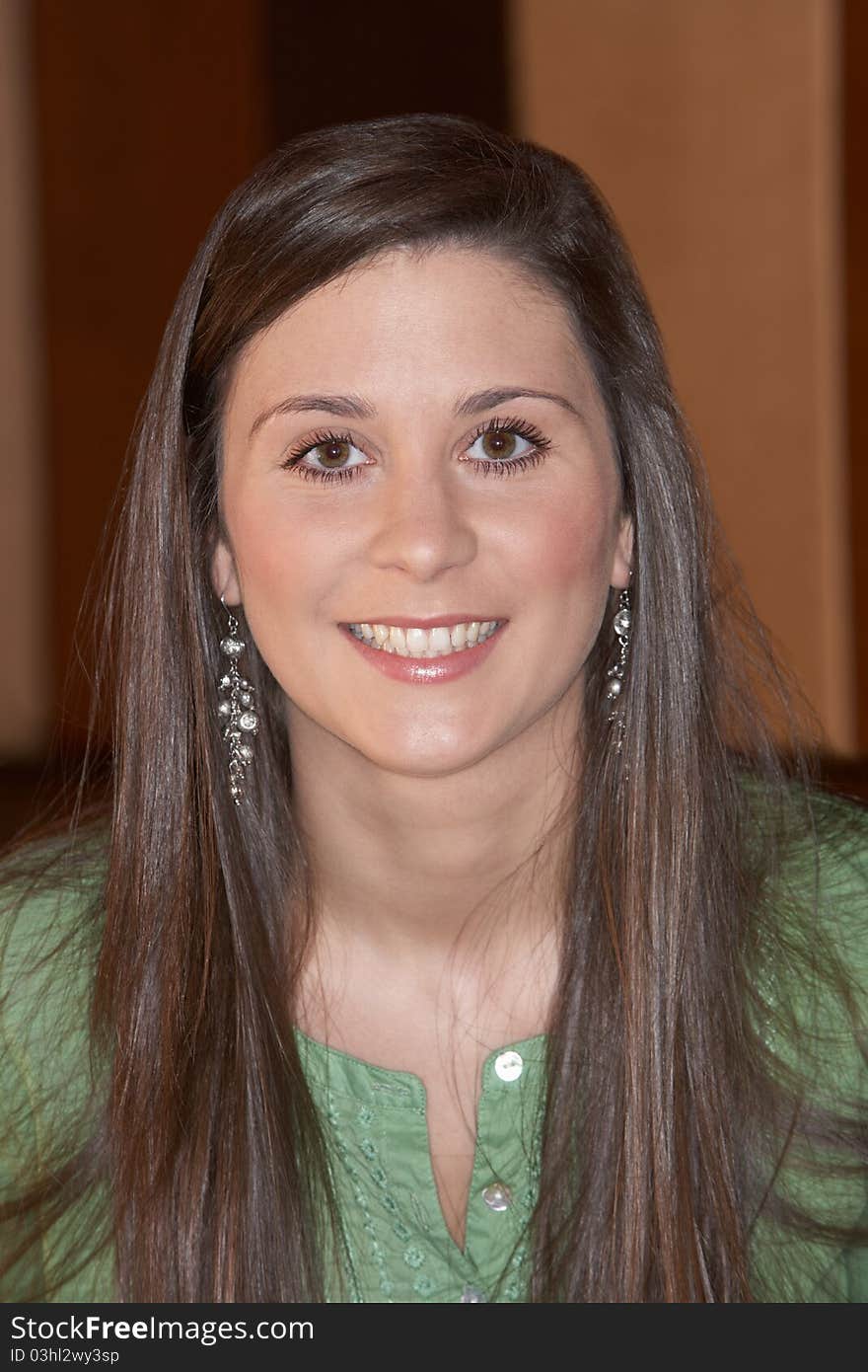 Portrait of young woman smiling at camera