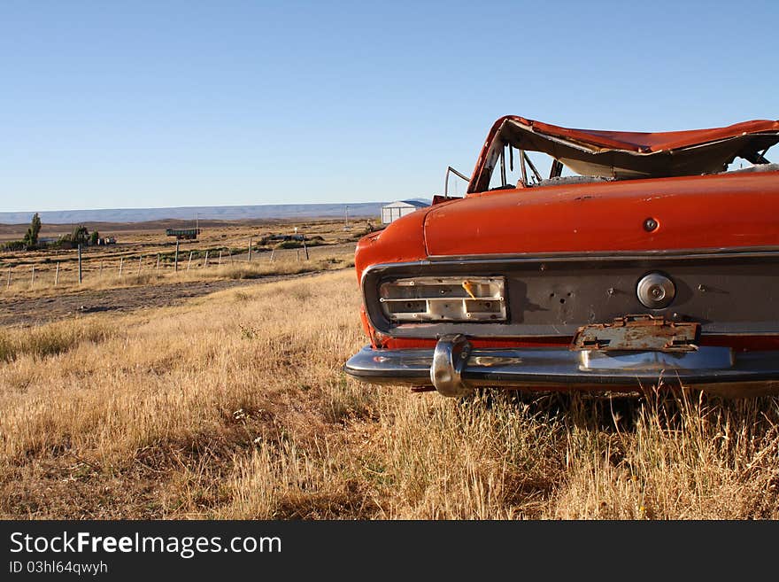 Rusting Car in Patagonia