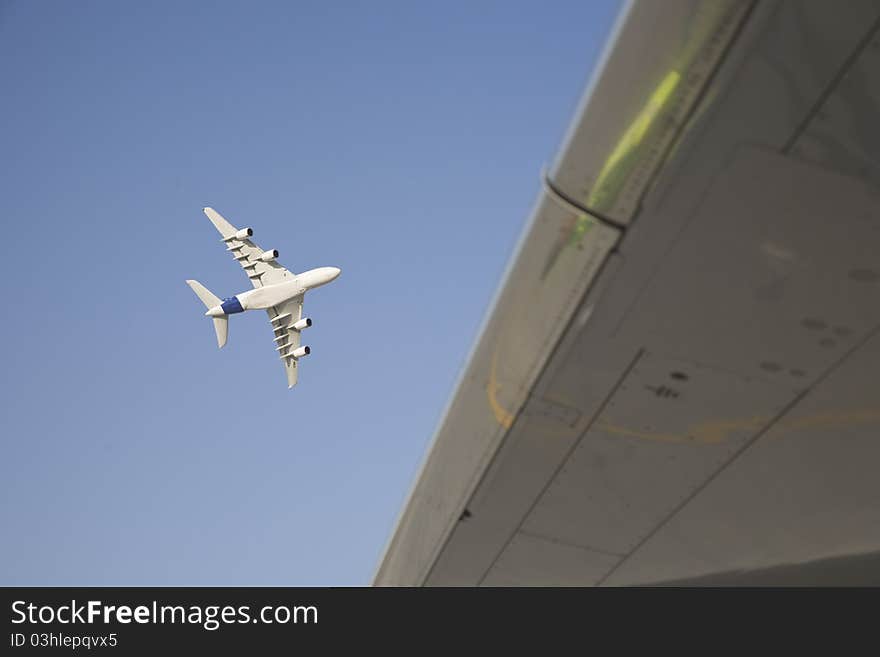 Aircraft taking off from the airport runway. Aircraft taking off from the airport runway