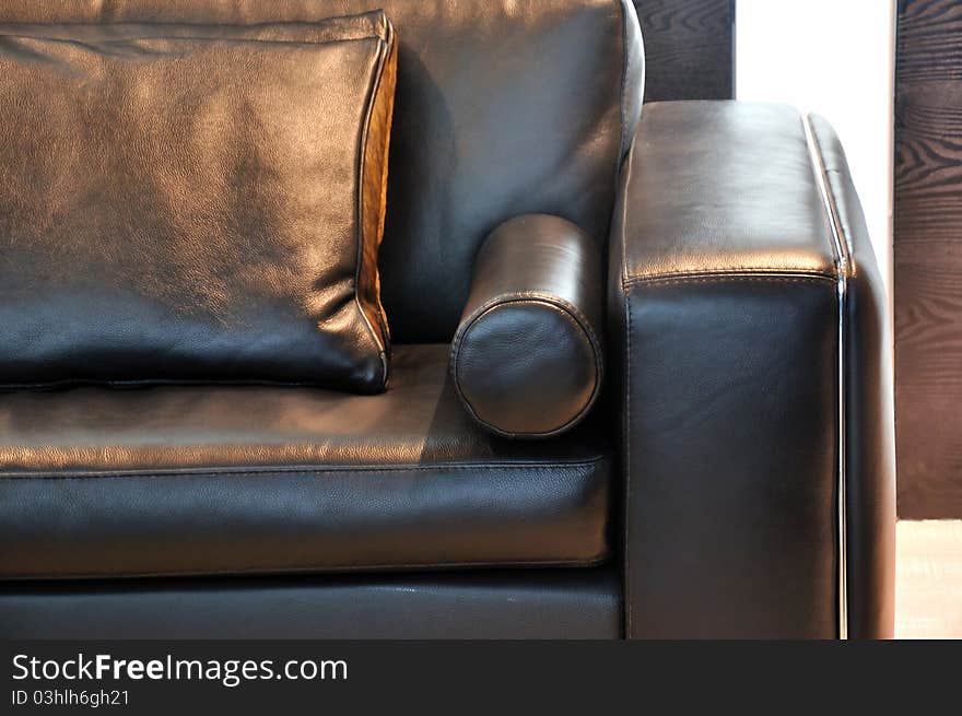 Leather Sofa Handle And Pillow