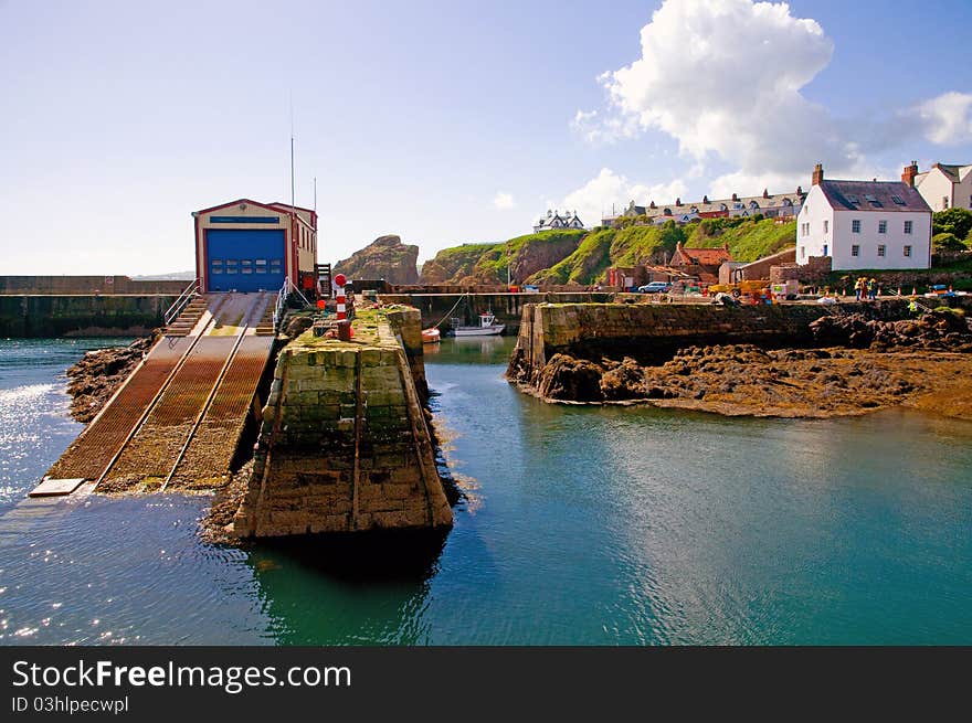 Entrance to the harbour