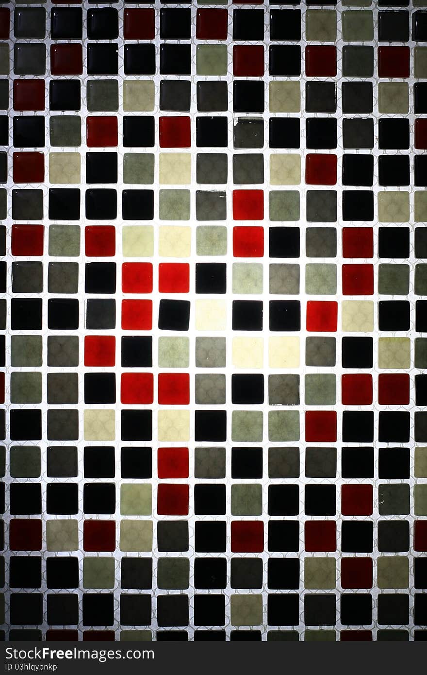 Close-up pattern on mosaic color