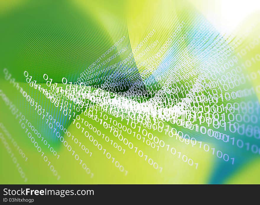 Abstract background composite with binary pattern