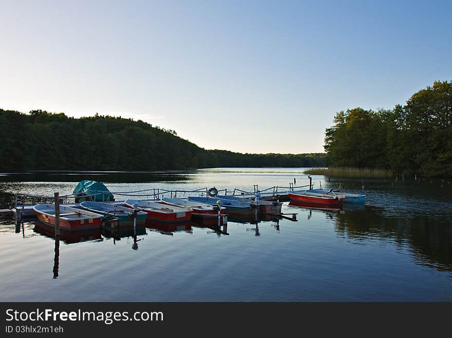 Landscape on a lake in Germany.