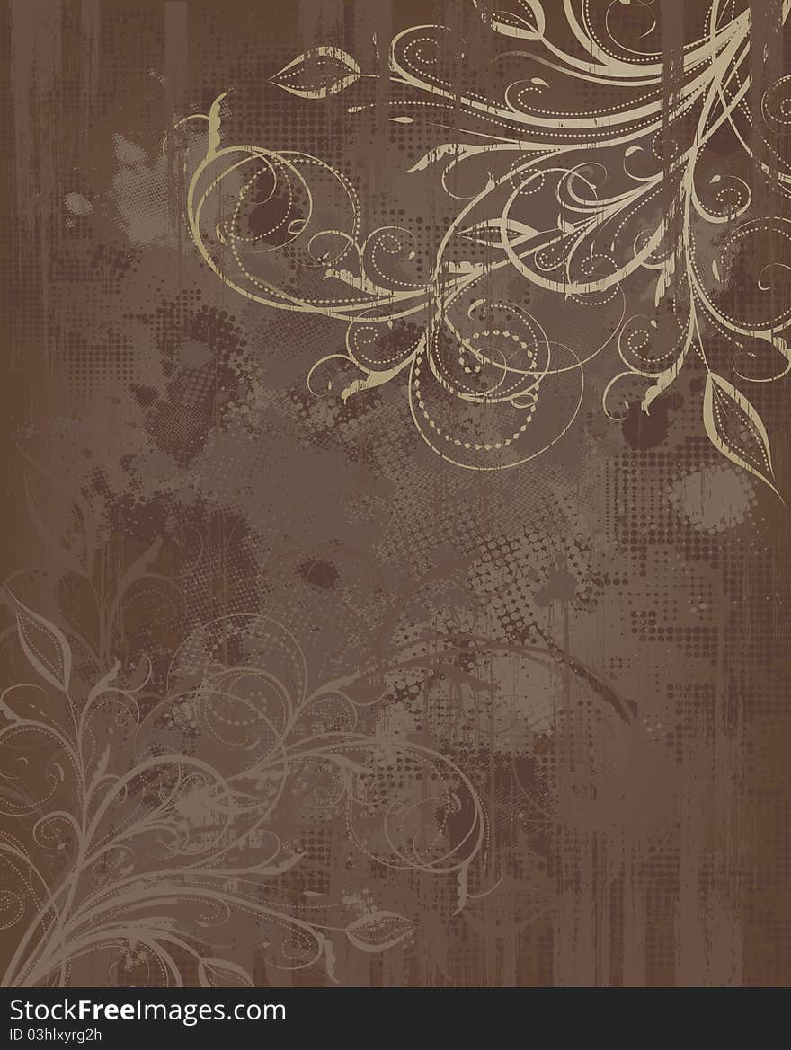 Floral Grunge Background