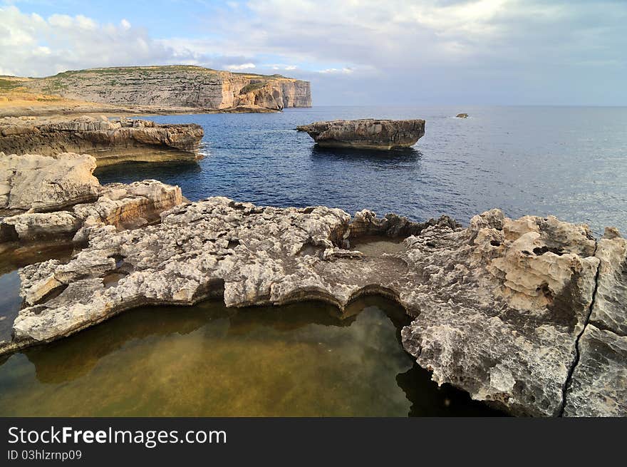 Gozo island coast line, Malta