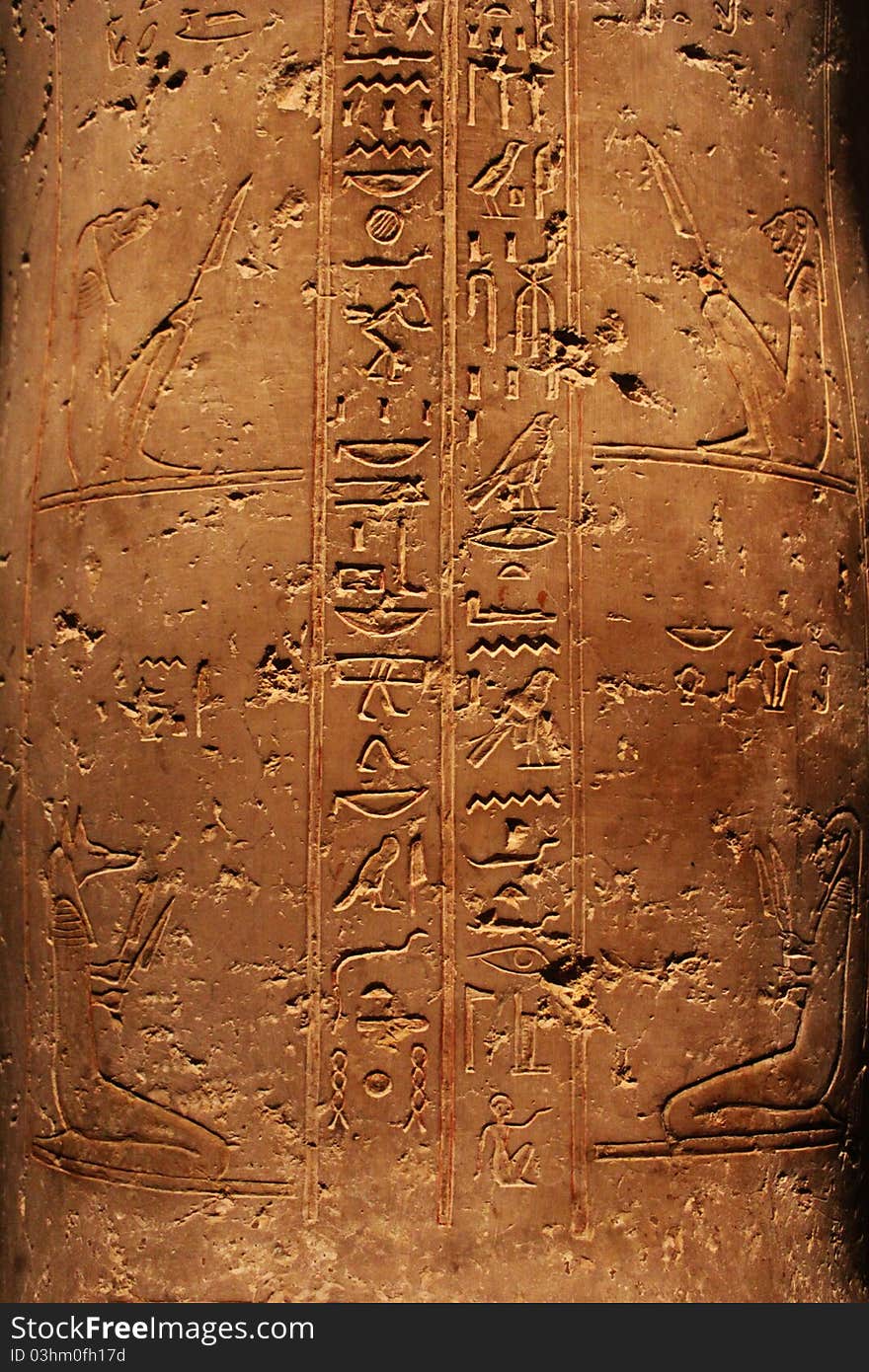 Egyptian hieroglyphs from Karnak temple in Luxor