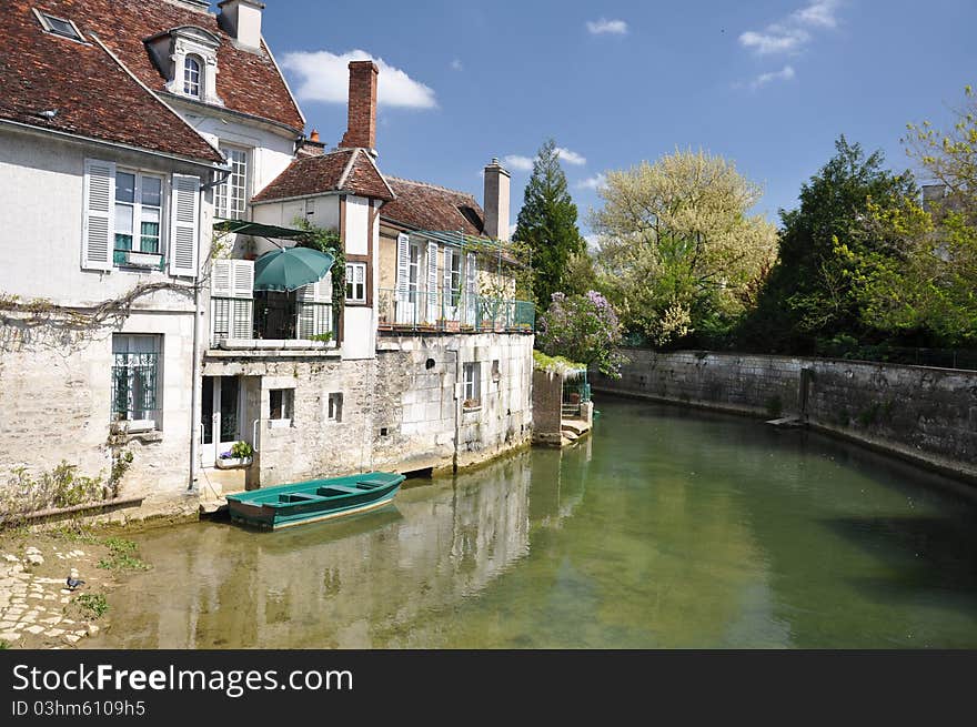 The village of Tonnere in France. The village of Tonnere in France