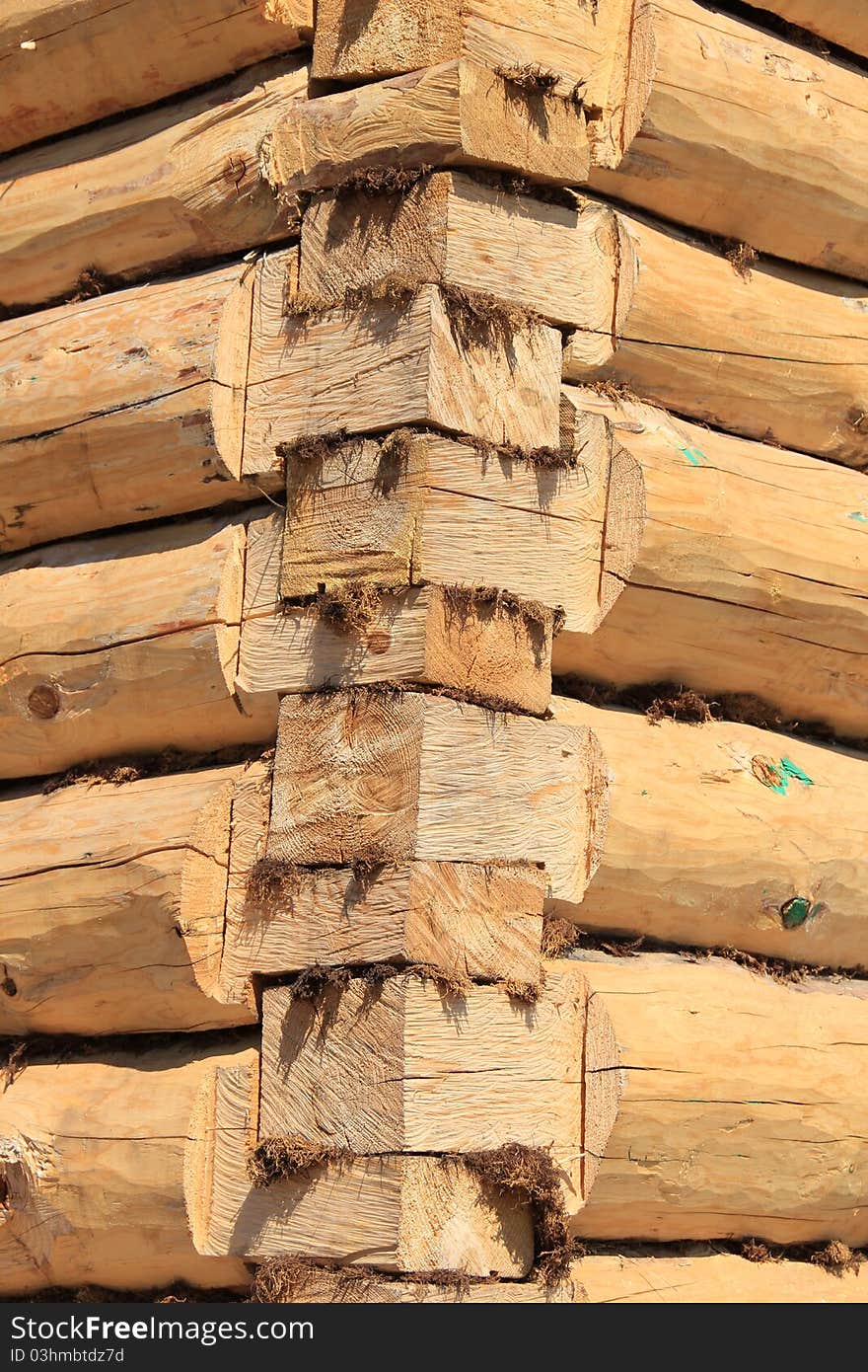 New rustic log cabin, view angle of the house. New rustic log cabin, view angle of the house.