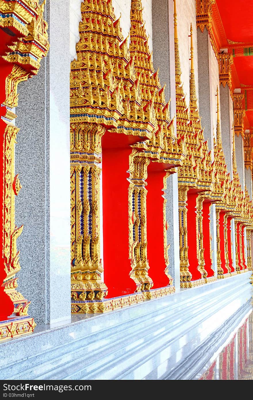 Window of buddhis church Thailand