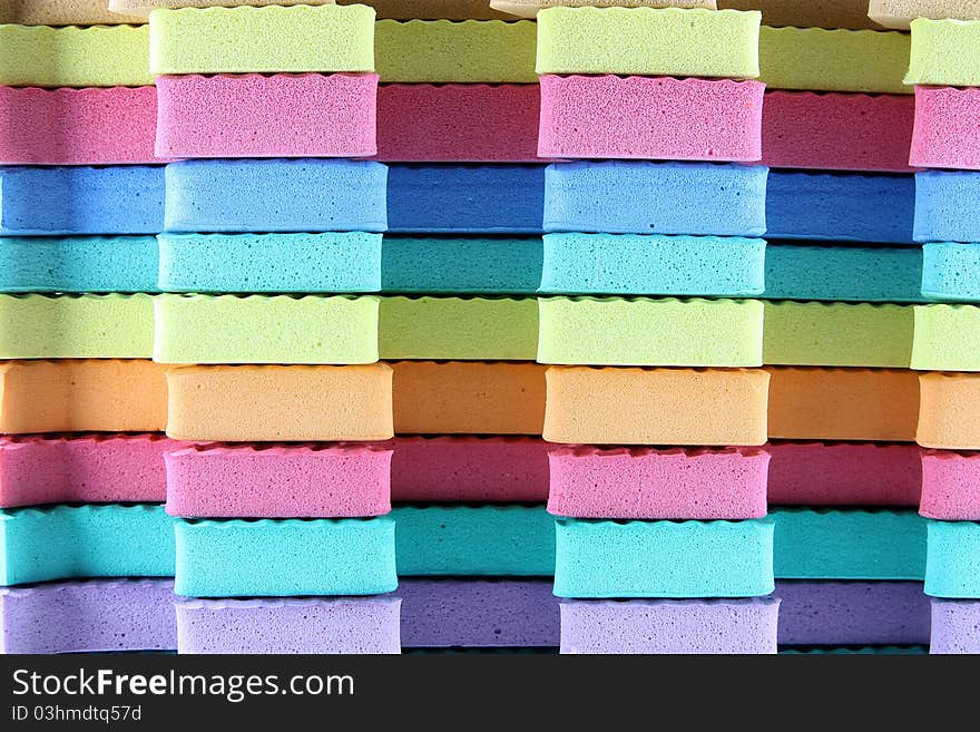 The colorful Foam for background.