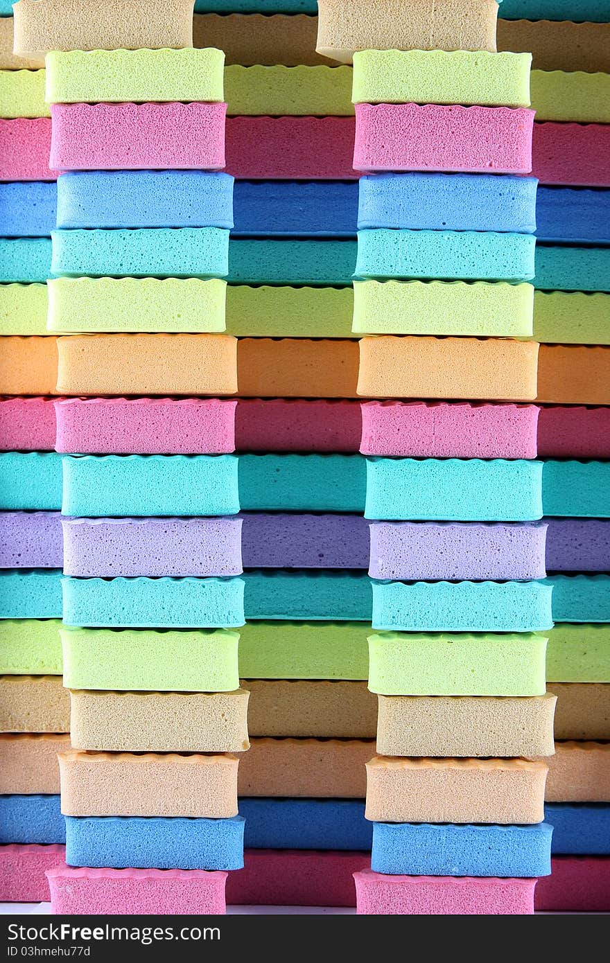 The colorful foam for background.