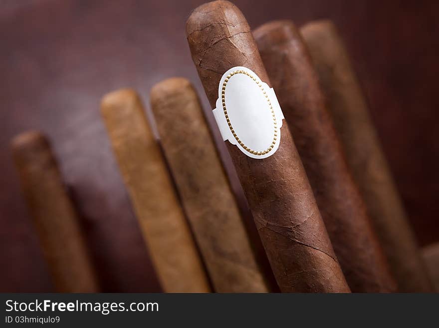 Cigars on a dark background