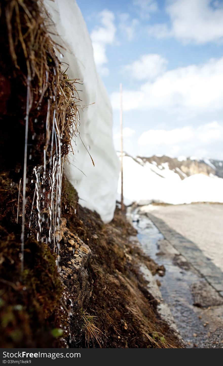 Fresh water from melting ice