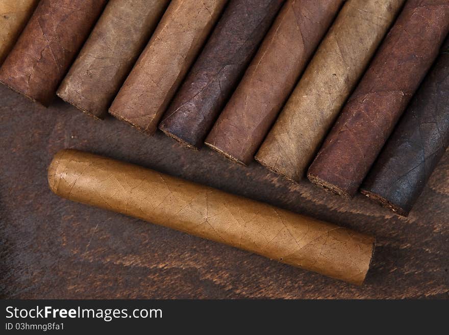 Cigars on a dark background