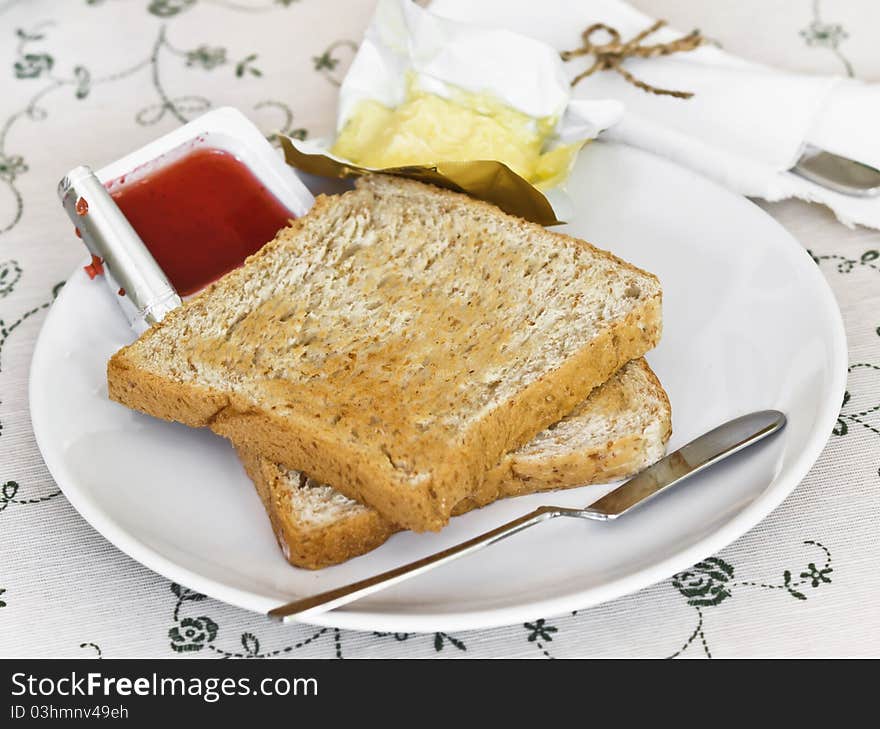 Breads with jam