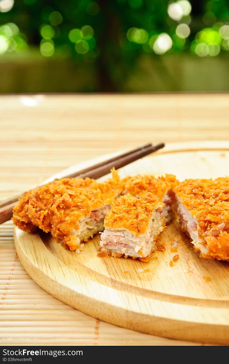 Japanese deep fried pork Tonkatsu