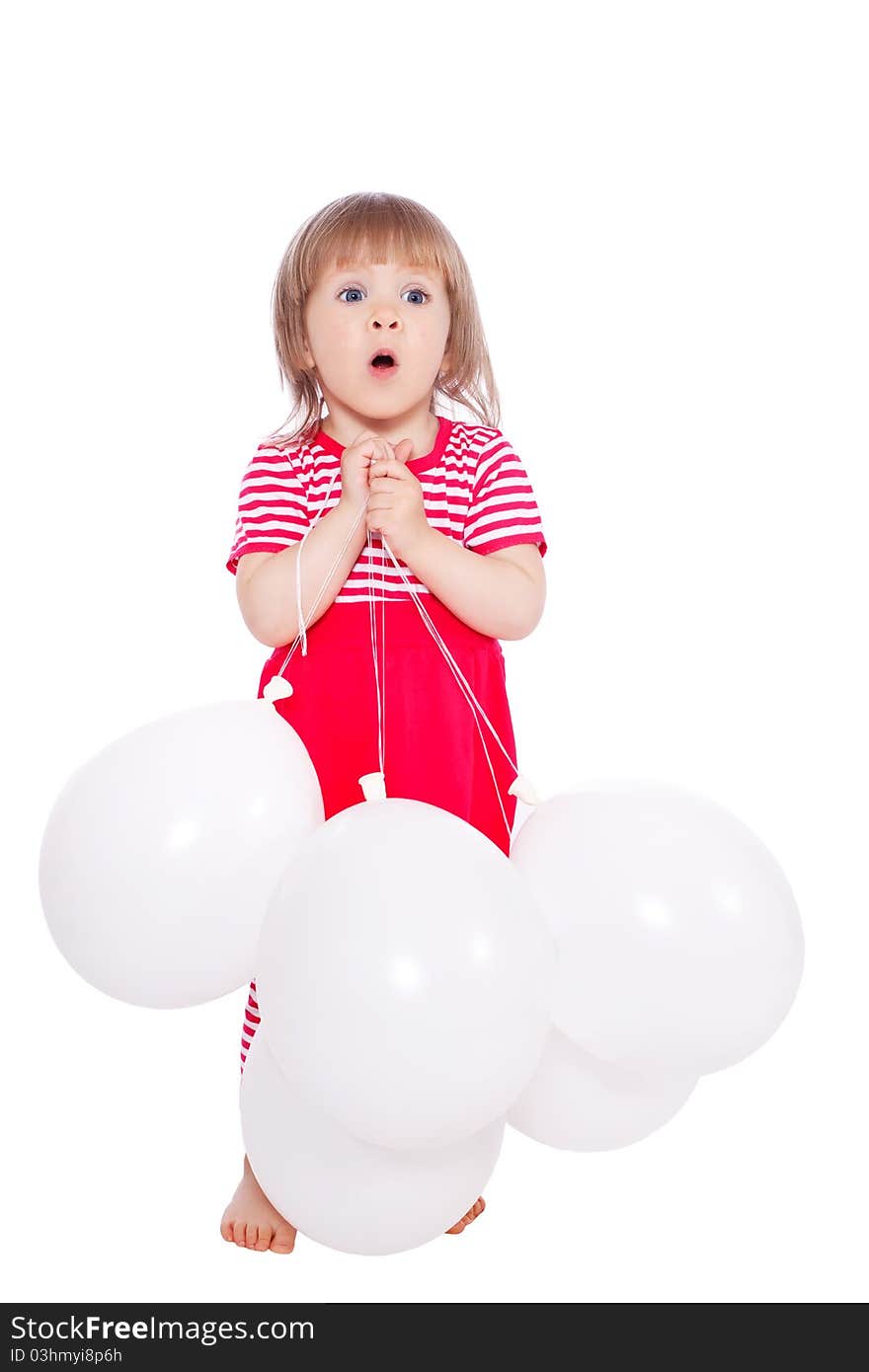 Little Girl With Balloons