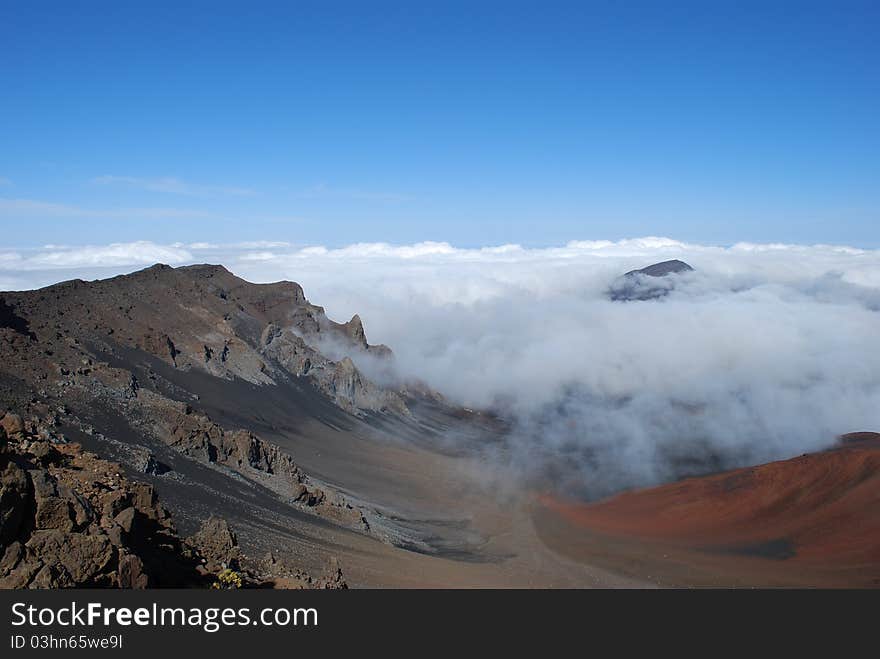 Volcano Crater on Maui Island, Hawaii