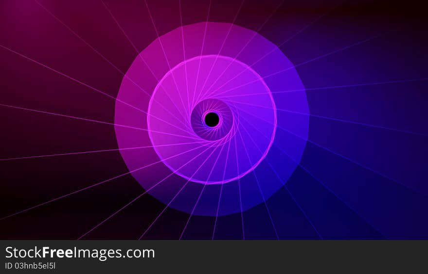 Abstract colored whirl of parallel lines. Abstract colored whirl of parallel lines.