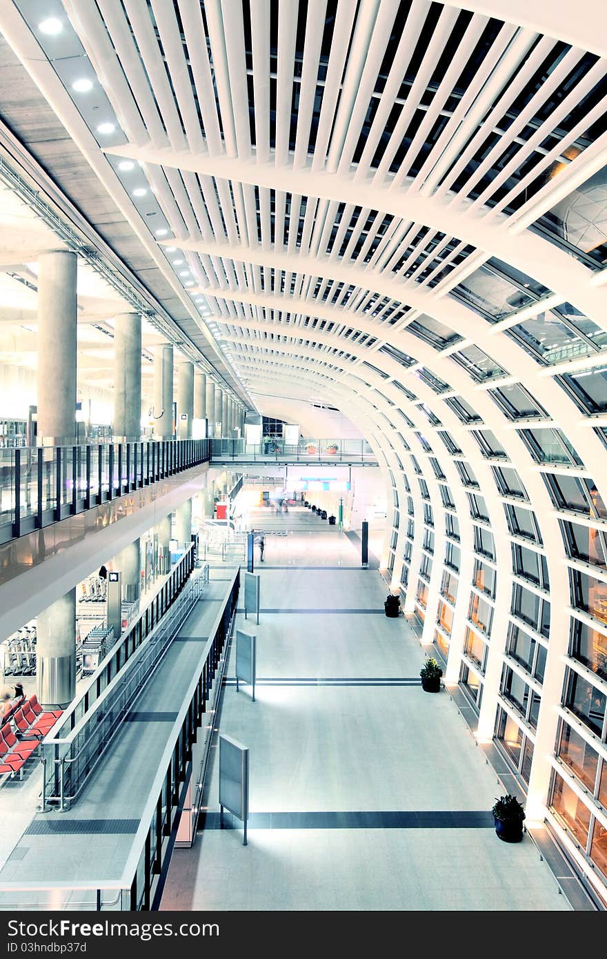 Modern corridor inside a modern building.