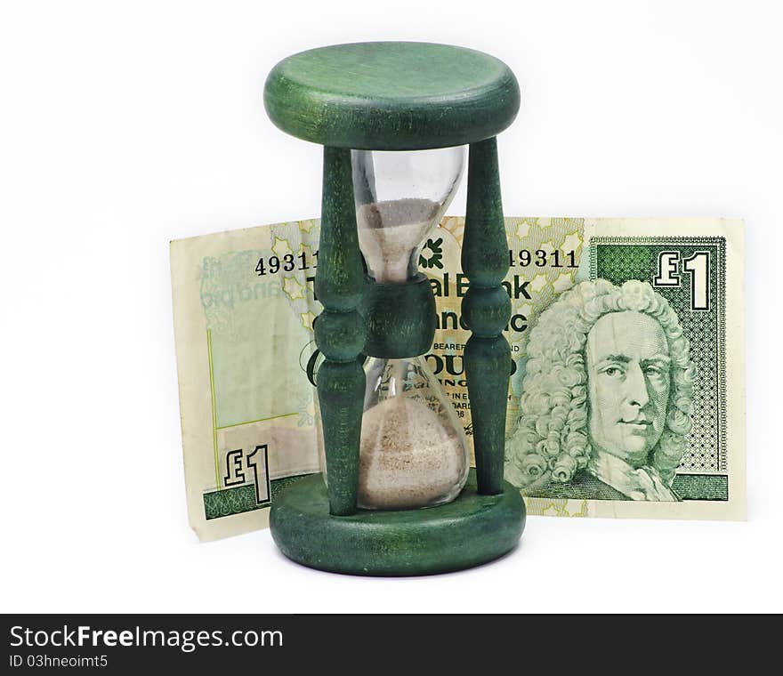 Hourglass And Scotland Banknote