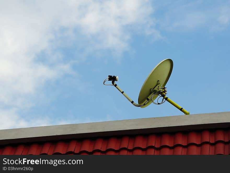 Satellite Dish And Blue Sky