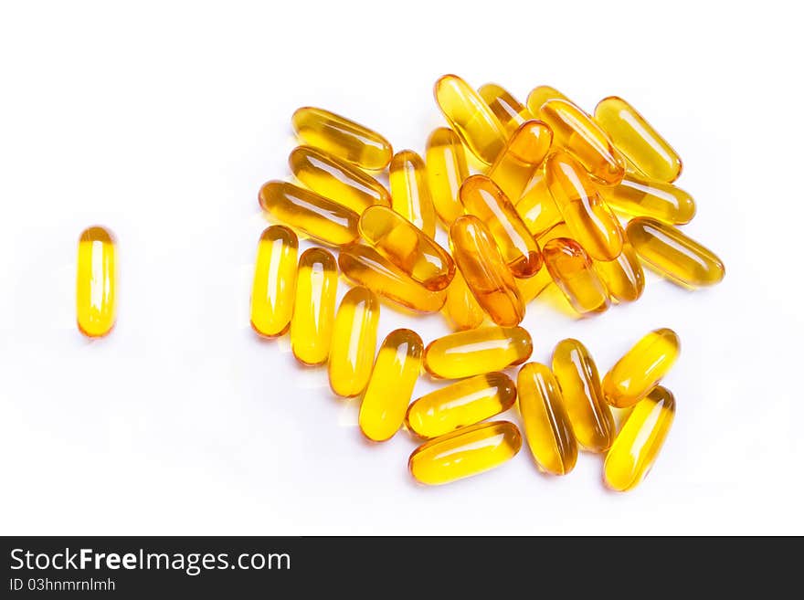 Yellow Pills Vitamin Soft Gels - fish oil. Yellow Pills Vitamin Soft Gels - fish oil