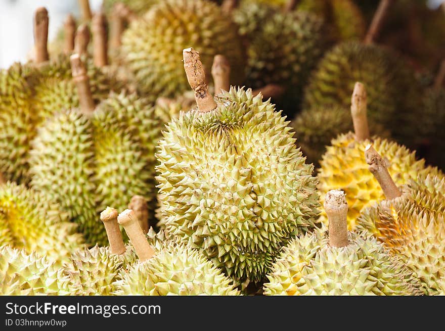 Durians at market