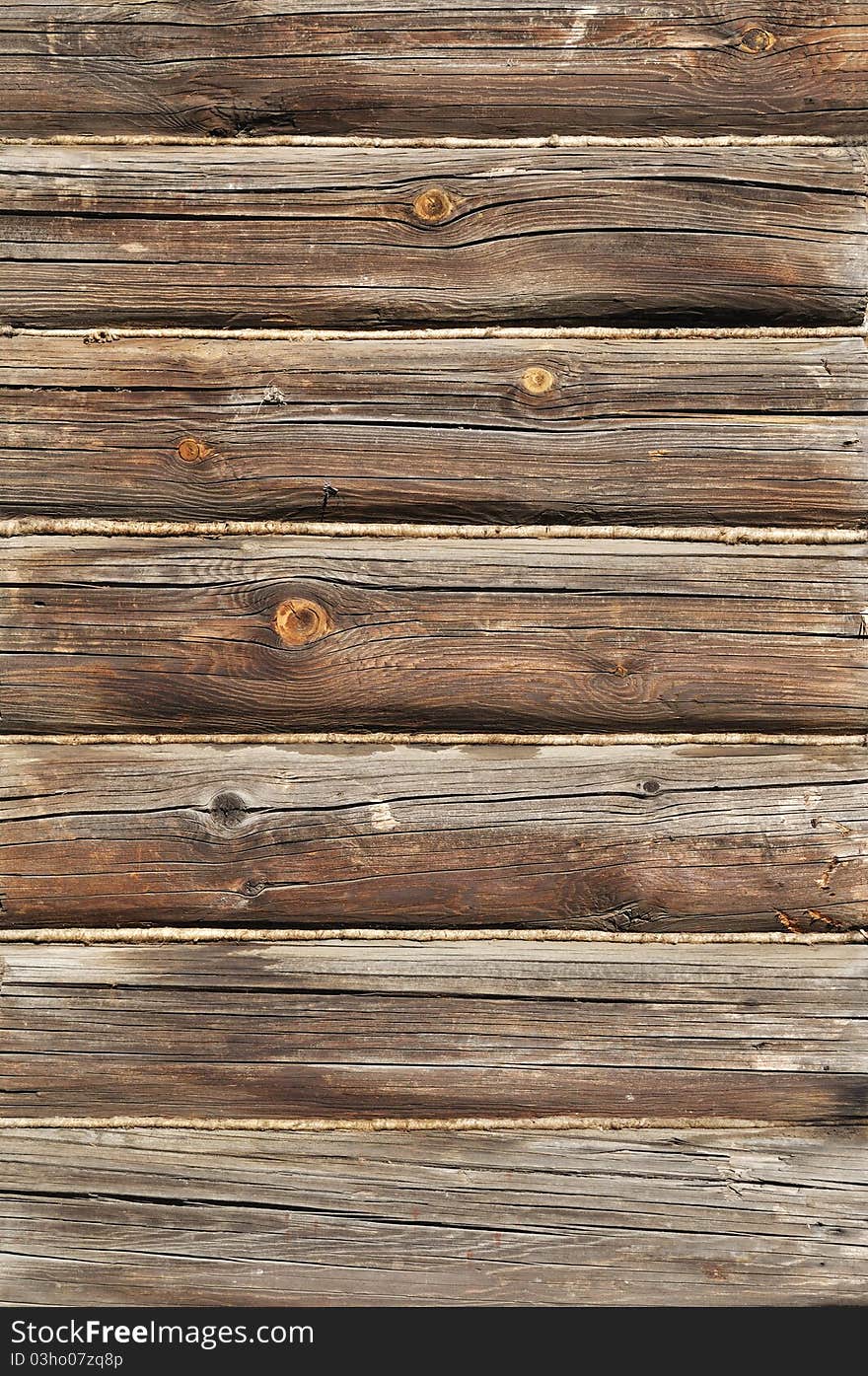 Old Log Wall Background