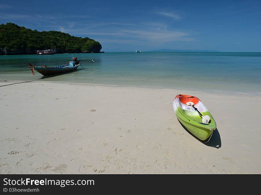 Landscape bird eye view of angthong national marine park ko samui