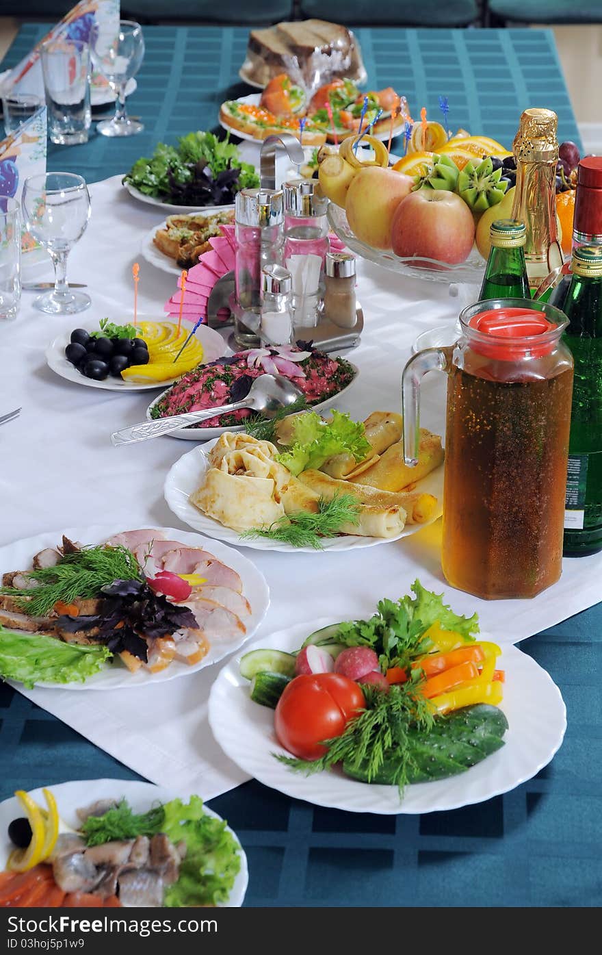 The party - on a table a lot of various meal is necessary. The party - on a table a lot of various meal is necessary.