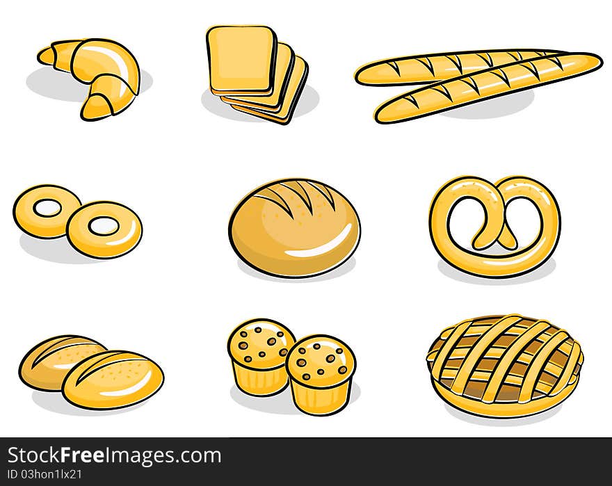 Bakery icon set