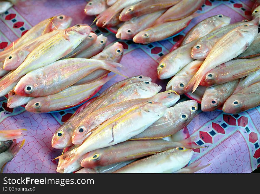 Fresh Threadfin bream For Sale at market of Kota Kinabalu Sabah Malaysia