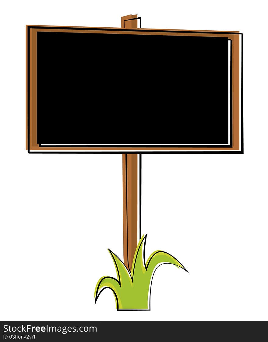 Illustration of wooden board to record