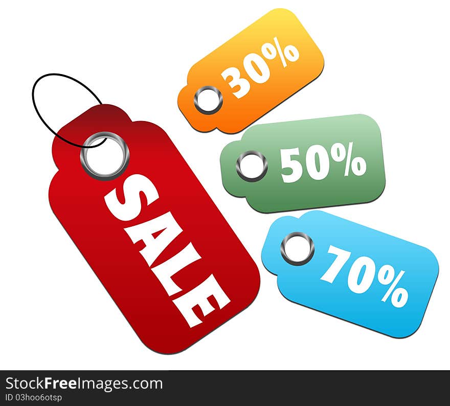 Colorful sale tag