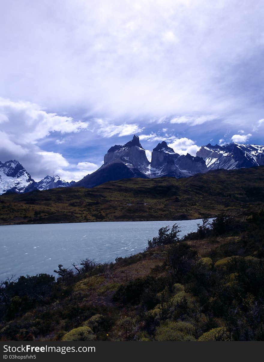 Mounts in Torres del Paine in Patagonia, Argentina