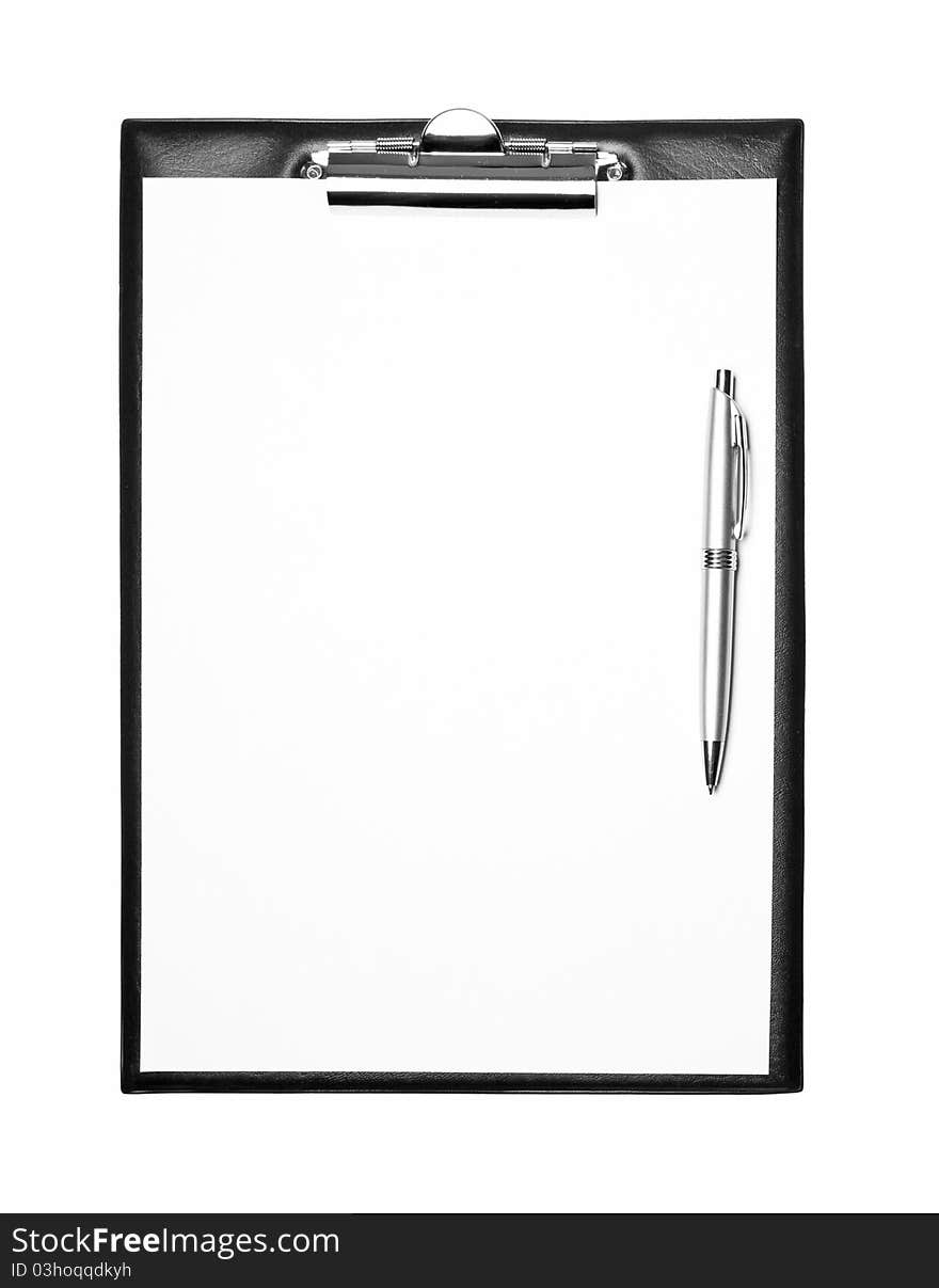 Blank clipboard isolated on white