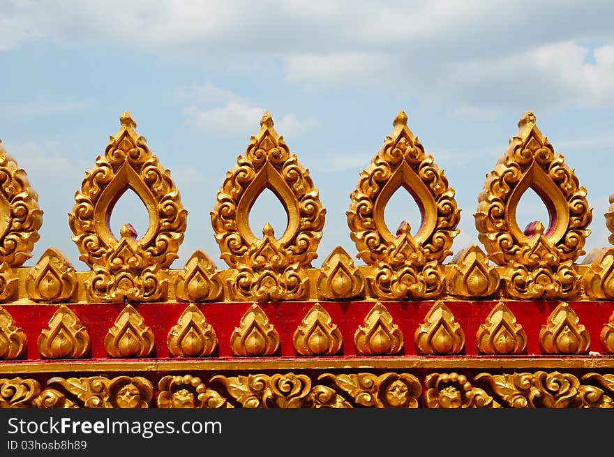 Traditional thai style at the temple, thailand