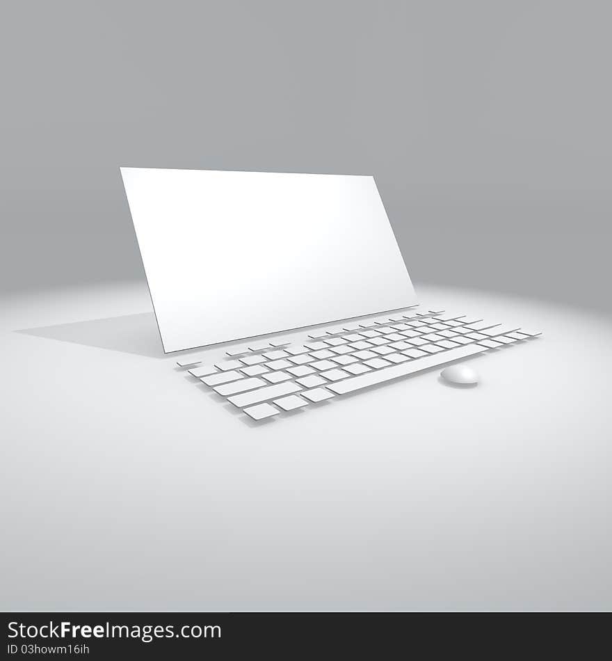 Abstract image of a laptop