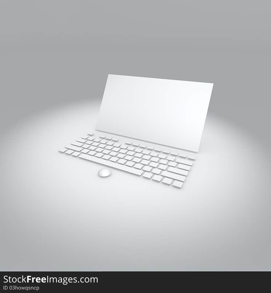 Abstract image of a laptop