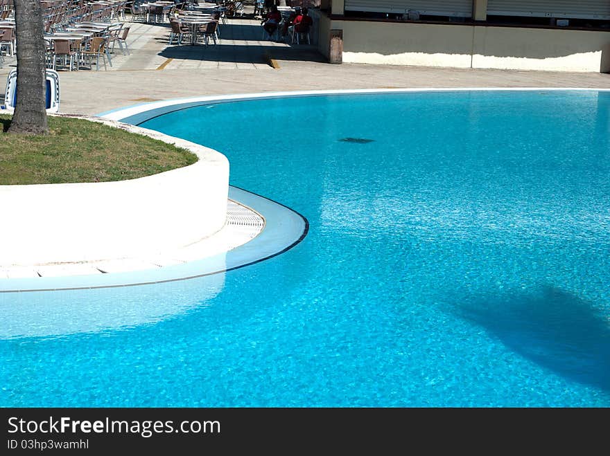 Swimming pool with plenty of copyspace. Swimming pool with plenty of copyspace