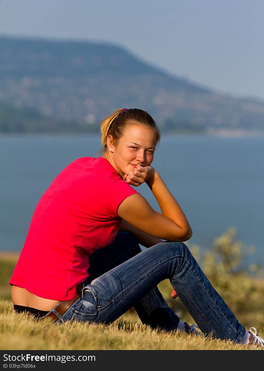 Portrait of comfident young girl