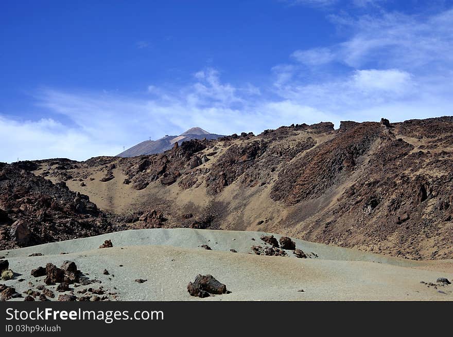 Mountain on Tenerife, Spain, El teide volcano. Mountain on Tenerife, Spain, El teide volcano