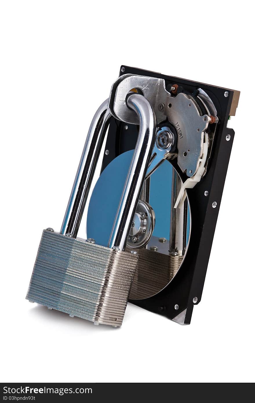 HDD locked by steel lock