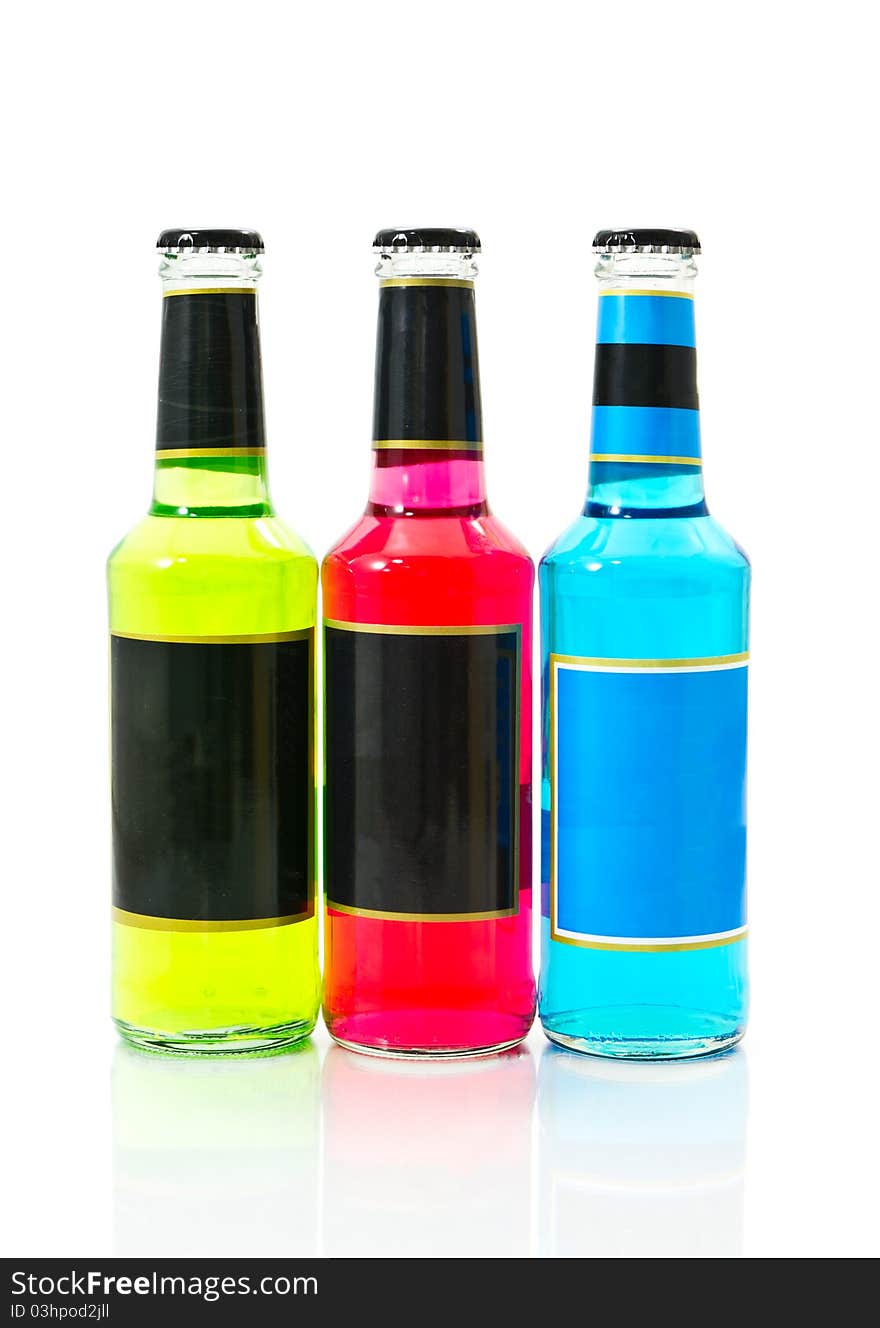 Set wine bottles