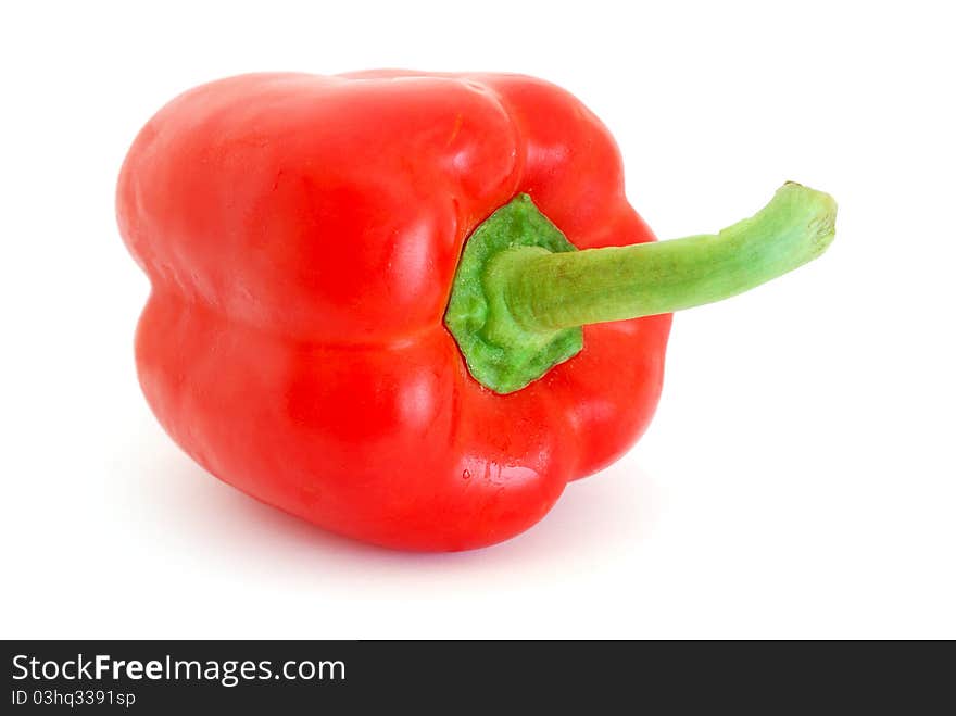 Red Bell Pepper isolated on white background