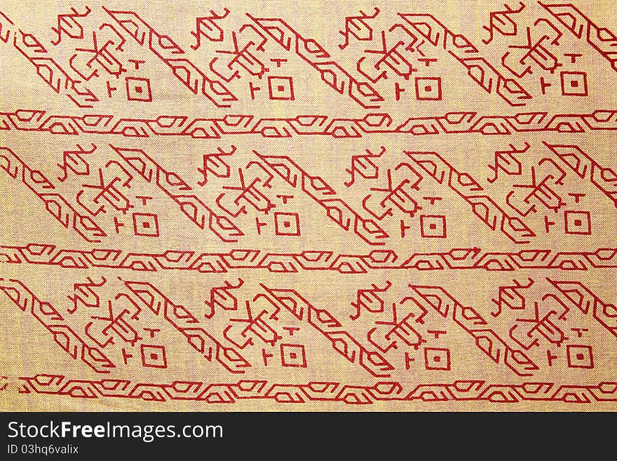 Close up of an Indian Saree design.