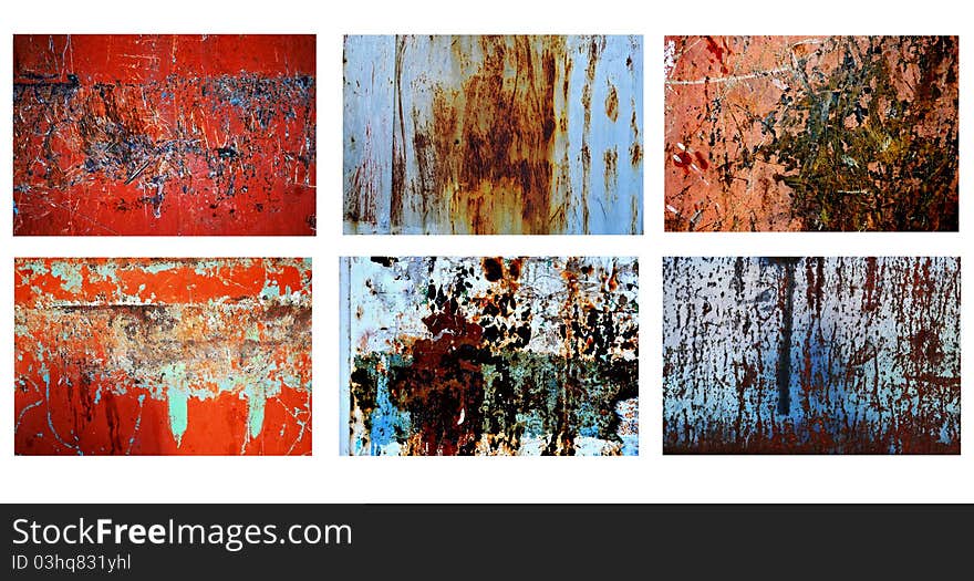 Metal corrosion background and building and texture