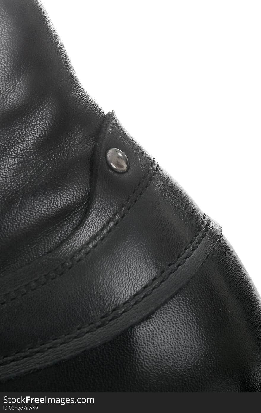 Black Men's leather shoes on a white background